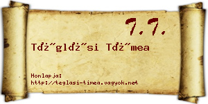 Téglási Tímea névjegykártya