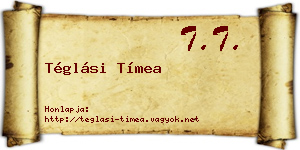 Téglási Tímea névjegykártya