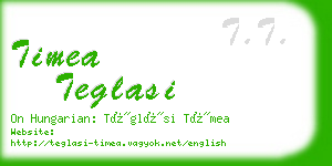 timea teglasi business card